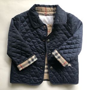 Burberry Baby Quilted Navy Jacket 12mos